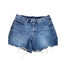 Blank NYC The Barrow High Rise Vintage Wash 90s Shorts Fray Jean Denim Cotton 30