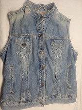 Women  s Vintage Levi Strauss Signature Denim Jean Jacket VEST Size SMALL