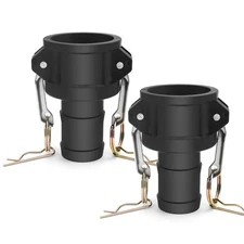 Camlock Fittings 2 PCS 1-1/2 inch Polypropylene Type C Female Coupler Hose End