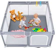 Todale 50   50  Baby Playpen Portable Floor Yard with Anti-Slip Base BLACK 