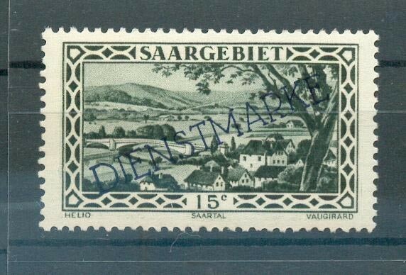 Saar Dienst 23XIV Abart** MNH Postfrisch + Gepr. Ney 35EUR