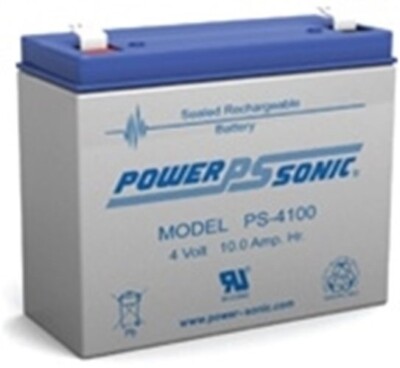 PowerSonic PS-4100 4V 10AH Sealed Lead Acid AGM Battery F1 Terminal Rechargeable