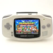 Game Boy Advance GBA Console with iPS Backlight Backlit LCD Console - White