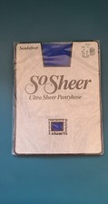 Vintage So Sheer Ultra Sheer Pantyhose ROYAL BLUE Size C Sandalfoot NOS