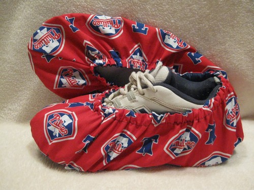 Philadelphia Phillies MLB Bowling Shoe Covers. Handmade, Cotton, Lined. Men's - 第 1/7 張圖片