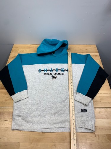 Vintage NHL San Jose Sharks Hoodie Mens M Pullover Embroidered 11403 - Picture 5 of 9