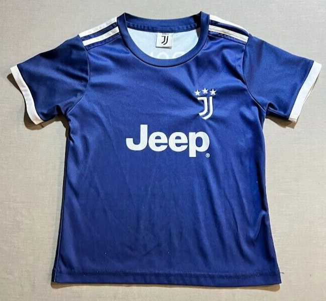 Juventus Club Ronaldo #7 Jeep Jersey Boys 22 Blue Short Sleeve