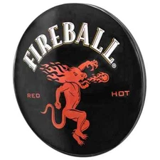 Fireball Whiskey Red Hot 16" Metal Dome Sign