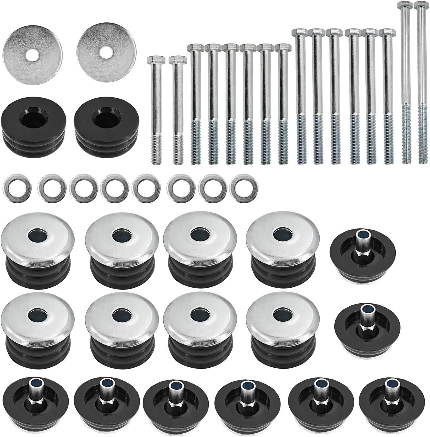 KF04058BK Body Cab Mount Bushings Kits for 99-07 Ford F250 F350 Super Duty Black
