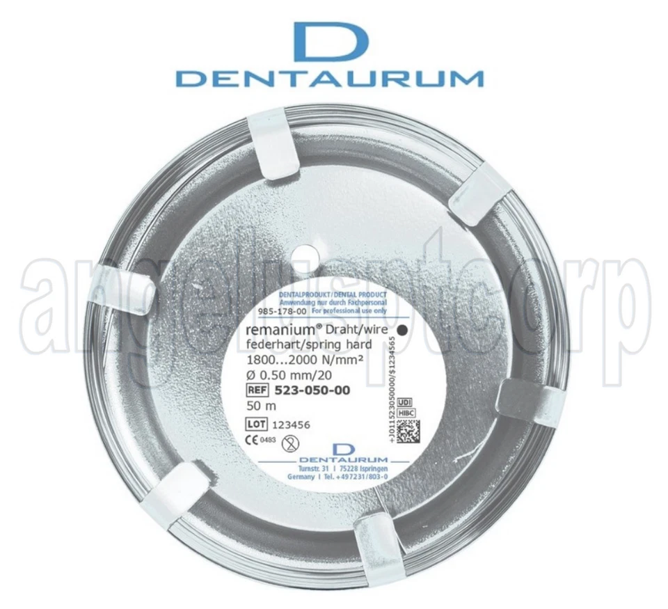 Orthodontic Remanium® Coil Round Hard Wire ø 0.50mm | 20" | 523-050-00 Dentaurum