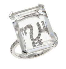 Colleen LopezRing Sterling Silver Diamond Ini...
