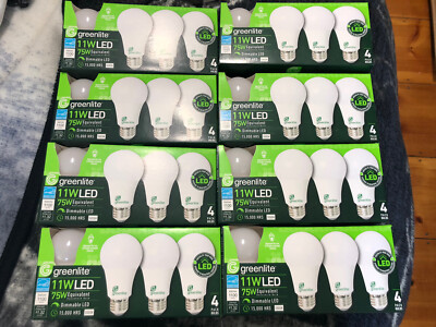 32 LED Light Bulbs 11W 75W Equivalent Bright White 3000K A19 Dimmable