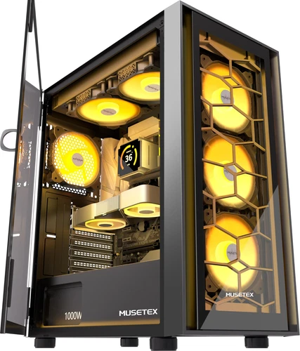 Boitier PC ATX 6 Ventilateurs PWM ARGB pré-installés Boîtiers pc Informatique...