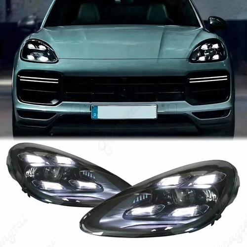 LED DRL Headlight For Porsche Cayenne 2011-2018 LED Front Turn Signal Assembly - Picture 1 of 11