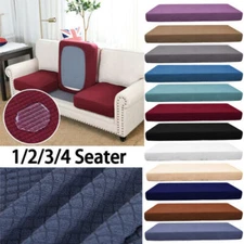 1/2/3/4 Seat Soft Stretch Sofa Cushion Cover Protector Couch Seater Slipcover