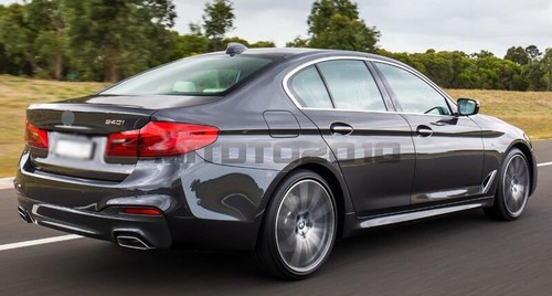 17-23 Rear Roof Spoiler Fit For BMW 5-Series G30 4D V Type 540i Carbon Fiber - Picture 2 of 7