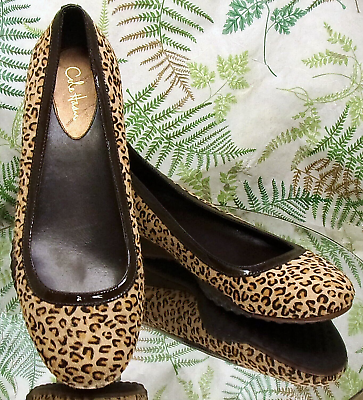 COLE HAAN LEOPARD PRINT BALLET FLATS LOAFERS SLIP ONS DRESS SHOES ...