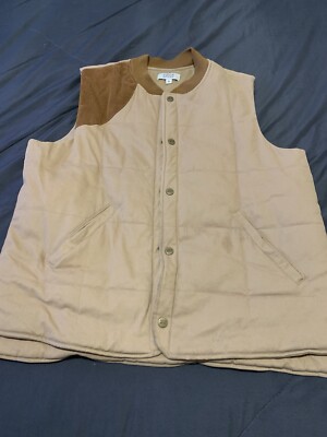 Frye and Co. Men's Vest Tan Color Quilted Size L .