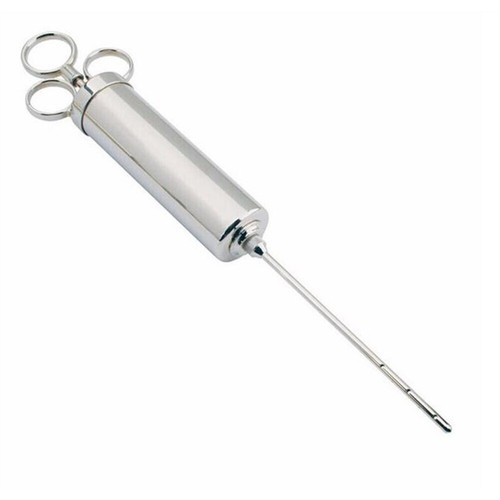 1 set Stainless Steel Meat Injector Syringe w/ 3 Marinade Needles for BBQ Grill - Picture 8 of 8