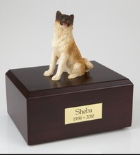 Akita Japanese Pet Funeral Cremation Urn Avail in 3 Different Colors  4 Sizes