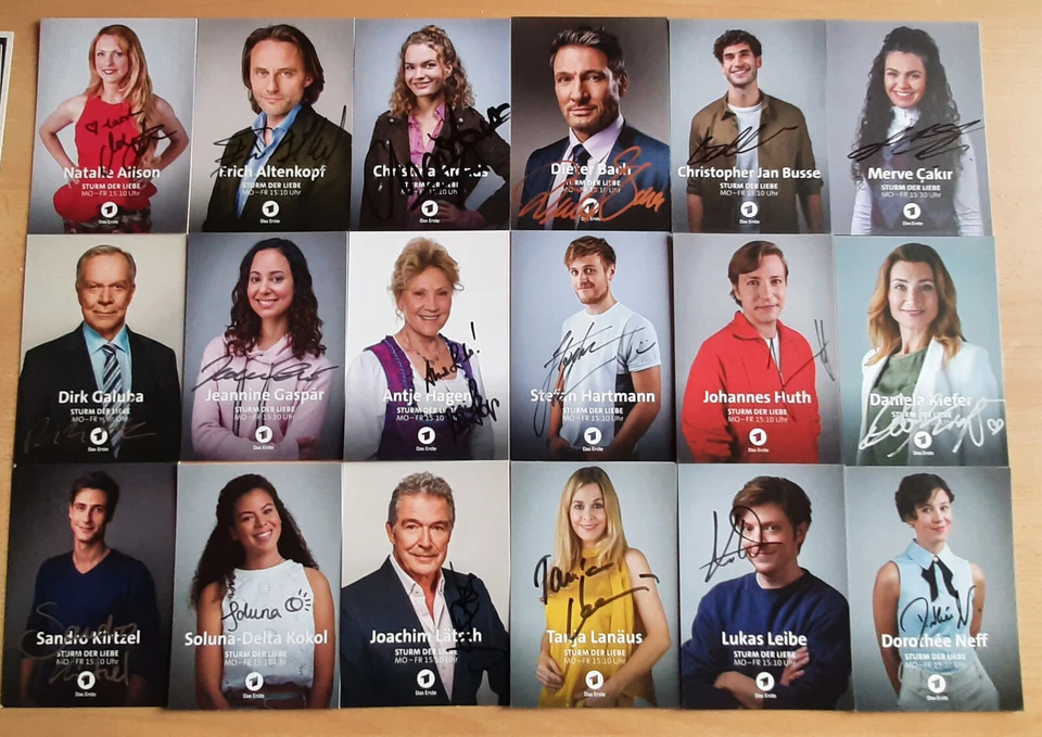 34 Autogramme STURM DER LIEBE - Bild 2 von 3