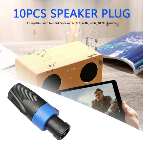 2/10x 4 Pole Audio Speaker Plugs Twist Lock Connectors for Neutrik NL4FC - Zdjęcie 17 z 17