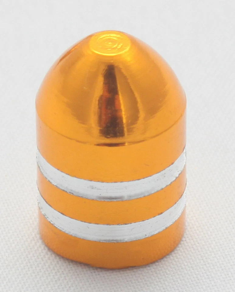 5x Patrone Ventilkappen Munition Alu Ventilkappe Fahrrad Auto Farbe: Gold kurz  - Image 2 of 4