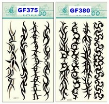 Tribal Armband Long Stripe Flower Branch Thorns Brier Temporary Body Tattoo