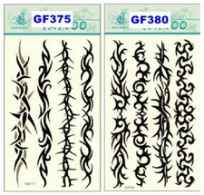 Tribal Armband Long Stripe Flower Branch Thorns Brier Temporary Body Tattoo 