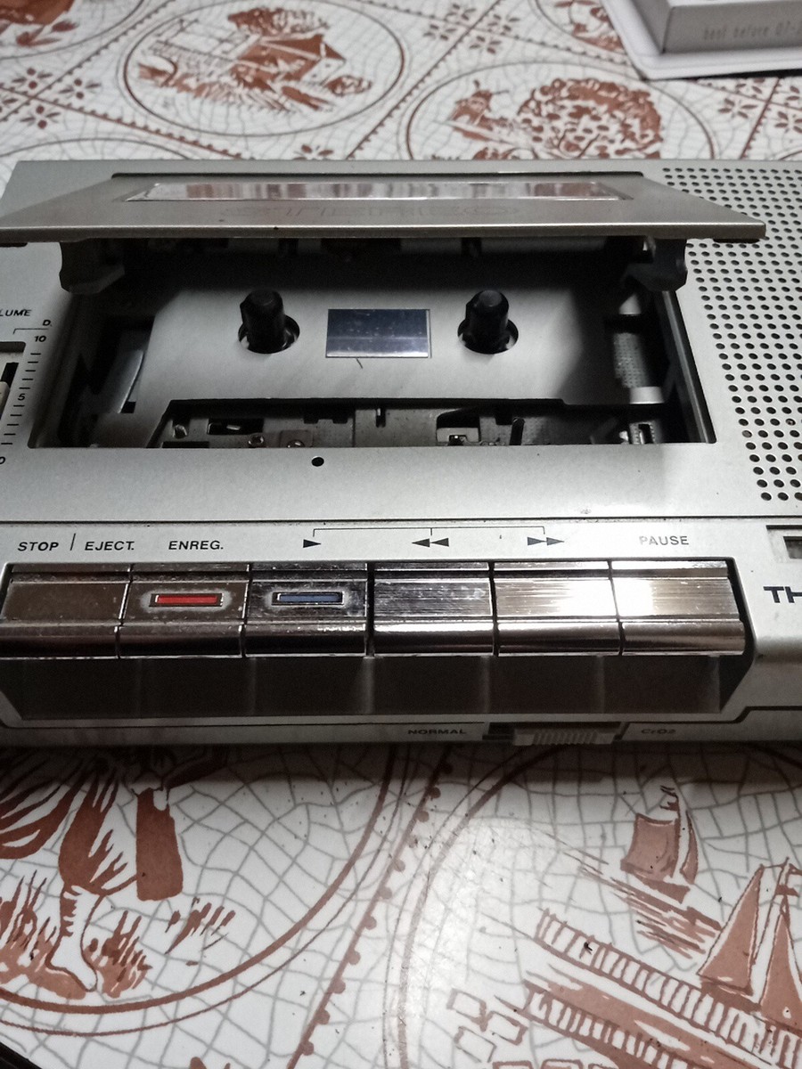 RARE MINI CASSETTE LECTEUR ENREGISTREUR THOMSON MK 151 - VINTAGE BOITE ORANGE
