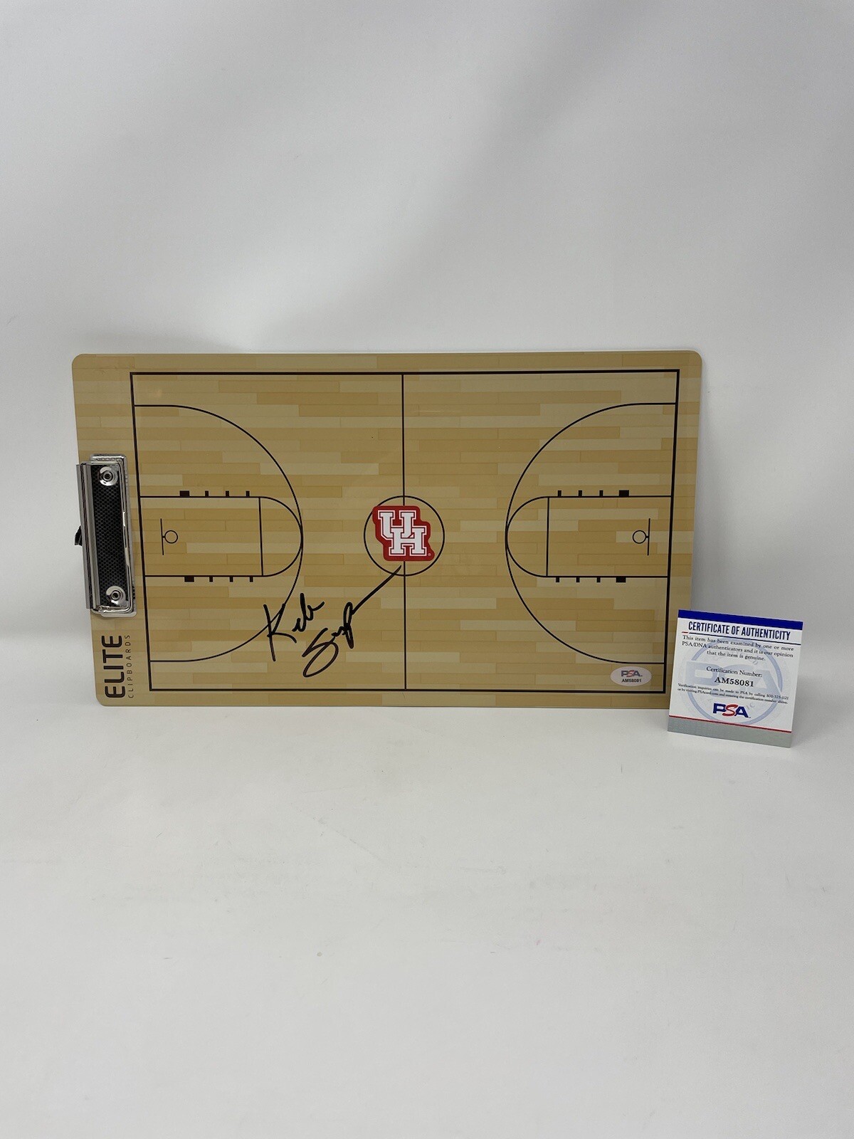 Kalvin Sampson Autographed Signed Houston Cougars KELVIN SAMPSON UNIVERSITY OF CLIPBOARD PSA COA 
