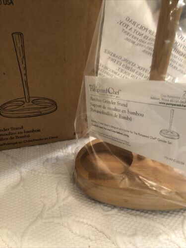 Pampered Chef Bamboo Grinder Stand #2197