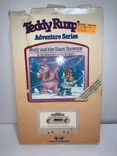 Vintage Teddy Ruxpin Wooly And The Giant Snowzos Book  Tape 1980s New