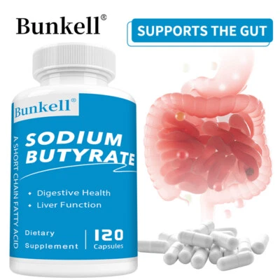 BUNKELL Sodium Butyrate Supplement Digestive,Liver,Intestinal & Immune System Health