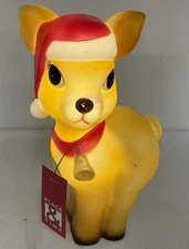 11" Light Up Tabletop STANDING REINDEER Blow Mold New with Tag