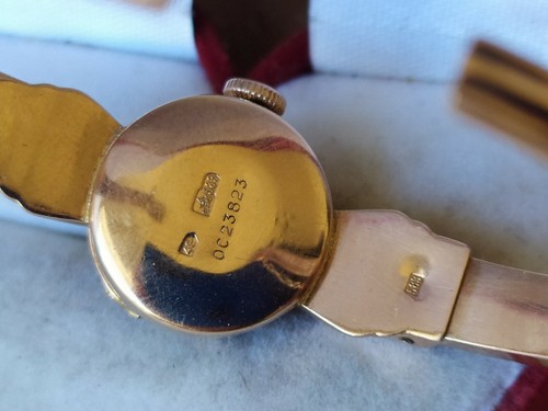 RARE Nairi GOLD 14K 583 WRIST WATCH 19.6 gr VINTAGE SOVIET USSR PINK STONE - Picture 11 of 12