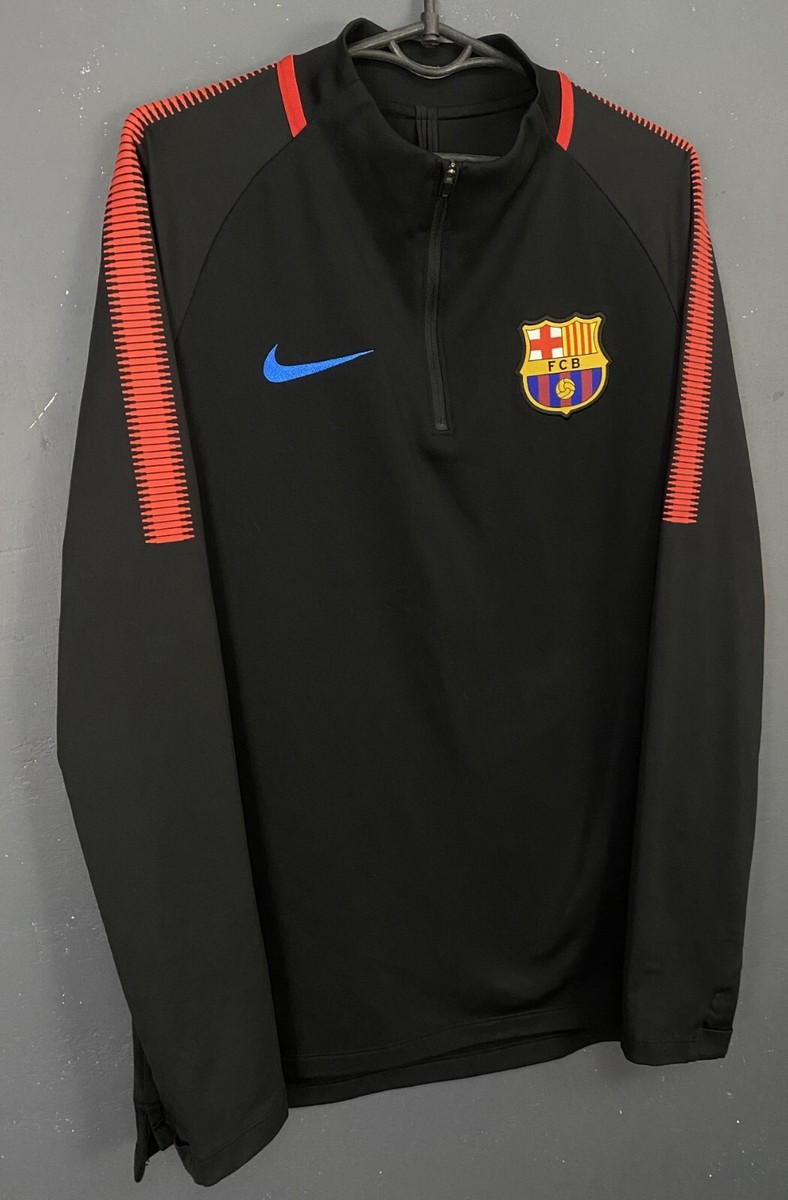 MEN NIKE FC BARCELONA 2017/2018 TRAINING TOP SOCCER FOOTBALL SHIRT
