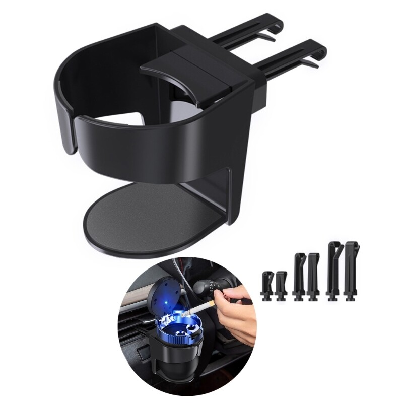 Auto Drink Holder with Mounting Clips for Bottles & Beverages