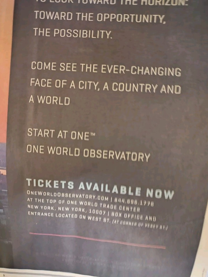 New York Times Ad5/29/15Grand Opening One World Observatory Color 2