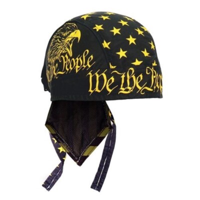 We the People 2nd Amendment Eagle Premium Head Wrap Biker Durag Sweatband Vented