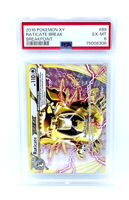 raticate break pokemon card value TCG - BREAKpoint Full Art Holo 89/122 Evolves from Rattata Type Raticate (Team Plasma) - Plasma
