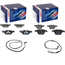 BOSCH BREMSBEL�GE + WARNKONTAKT VORNE + HINTEN passend f�r BMW 3er E90