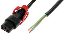IEC LOCK PC1632 C13 IEC LOCK+ TO FREE END BLACK 2M