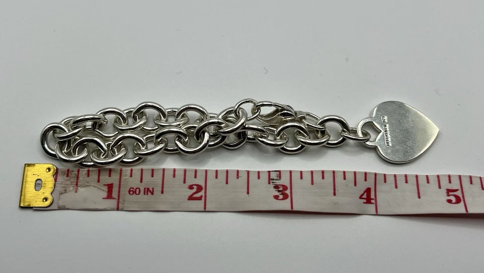 "Brazalete Tiffany & Co. Corazones Tiffany Corazón Etiqueta Dije 7,5""" Foto 3 de 4