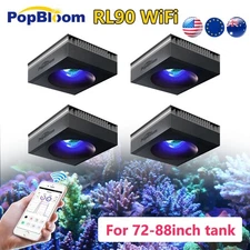 PopBloom 4PCS RL90 Full Spectrum WiFi App Programmable Marine LED Aquarium Light