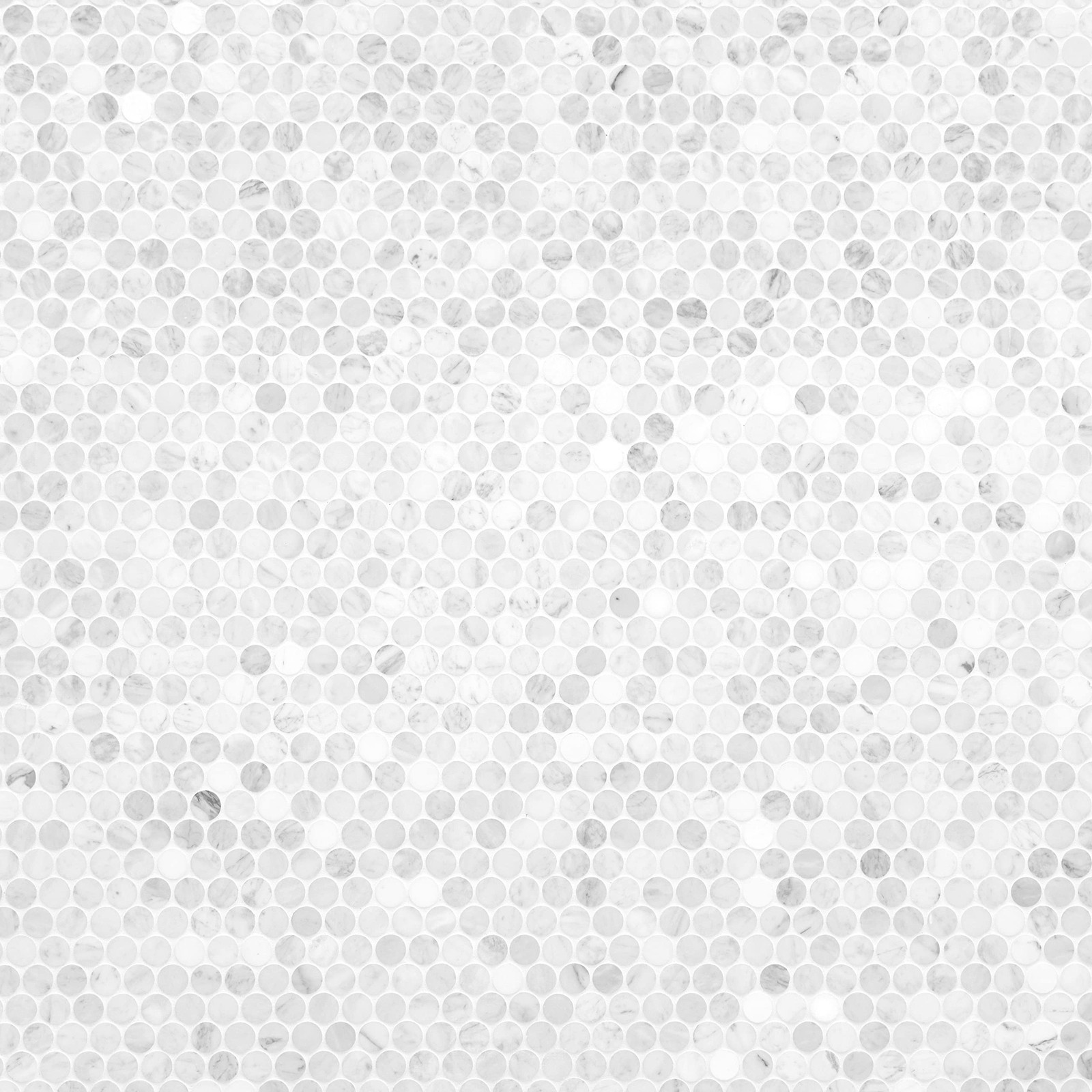 Carrara White 12x12 Honed Marble Penny Round Tile for Kitchen Backsplash and Bathroom