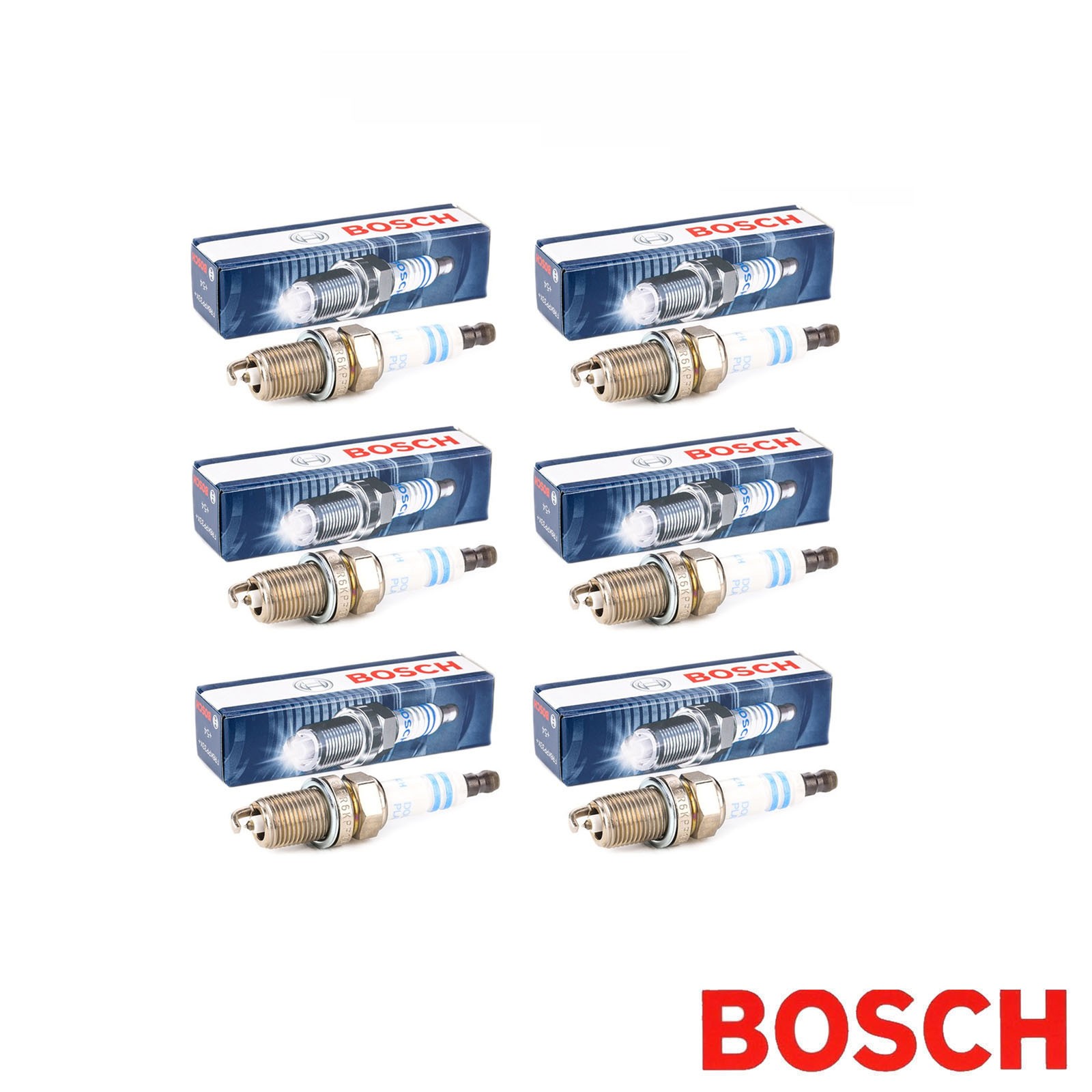 6x BOSCH DOUBLE PLATINUM SPARK PLUGS 0242240649 NGK PFR6A-11 EQUIV HONDA TOYOTA
