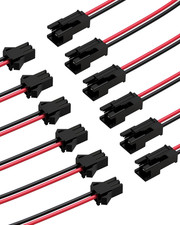 JST SM Connector 40 Pack, SM 2Pin Jack Plug Male to Female Wire Connector Adapte
