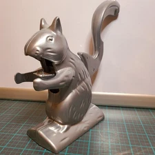Squirrel Nut Cracker Metal Aluminum Perfect For Holidays Pre-owned
