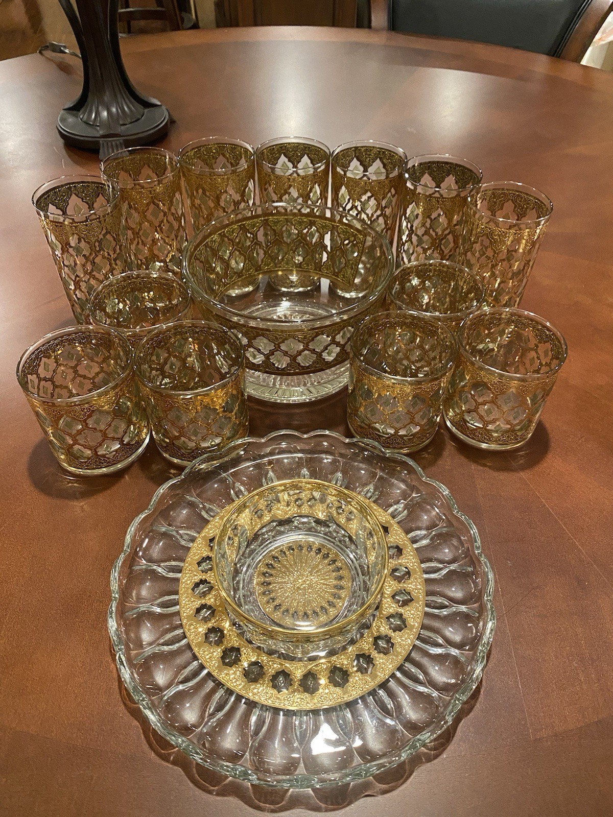 Ultimate 16 Pc Culver  22K Gold Valencia Set-Highball, Lowball, Ice Bucket +more